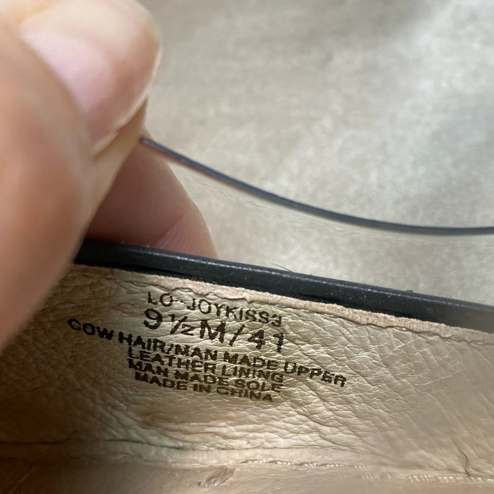 Louise Et Cie Lo-Joykiss 3 Speckled Cow Hair  Leopard Clear Piccola Size 9.5 - Picture 16 of 16